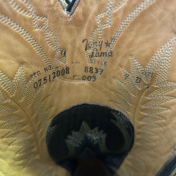 Tony Lama Vintage Snakeskin Western Cowboy Boots Mens 9 D - Picture 5 of 12